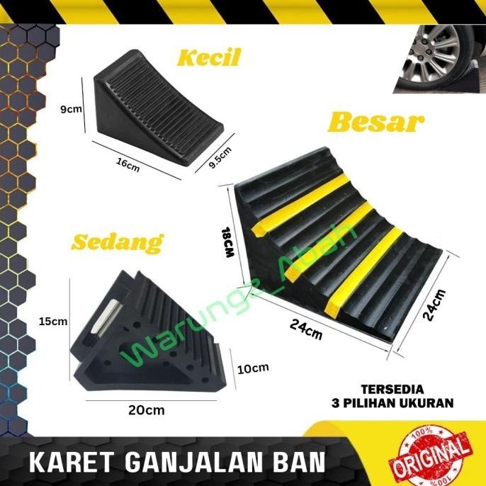 KARET GANJALAN PENAHAN PARKIR BAN MOBIL BESAR TRUK TRUCK KONTAINER