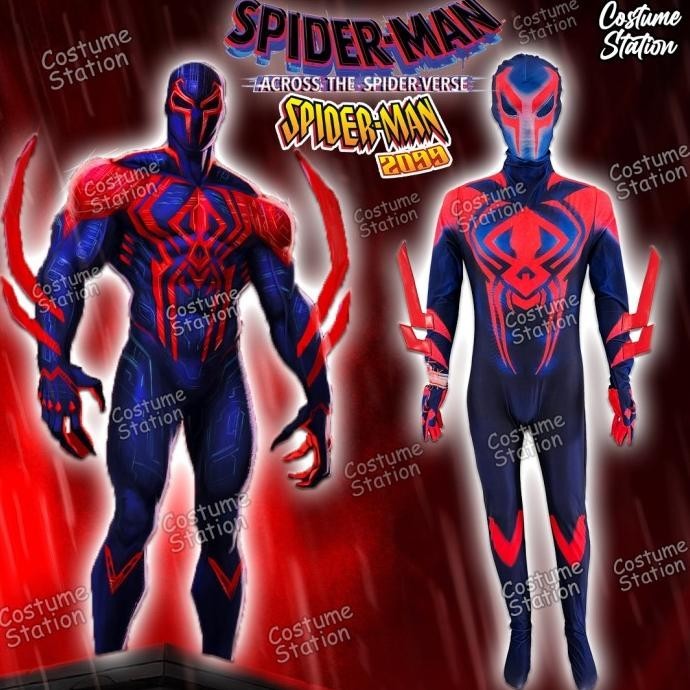 Kostum Spiderman 2099 Miguel O'Hara / Costume Superhero Marvel dewasa