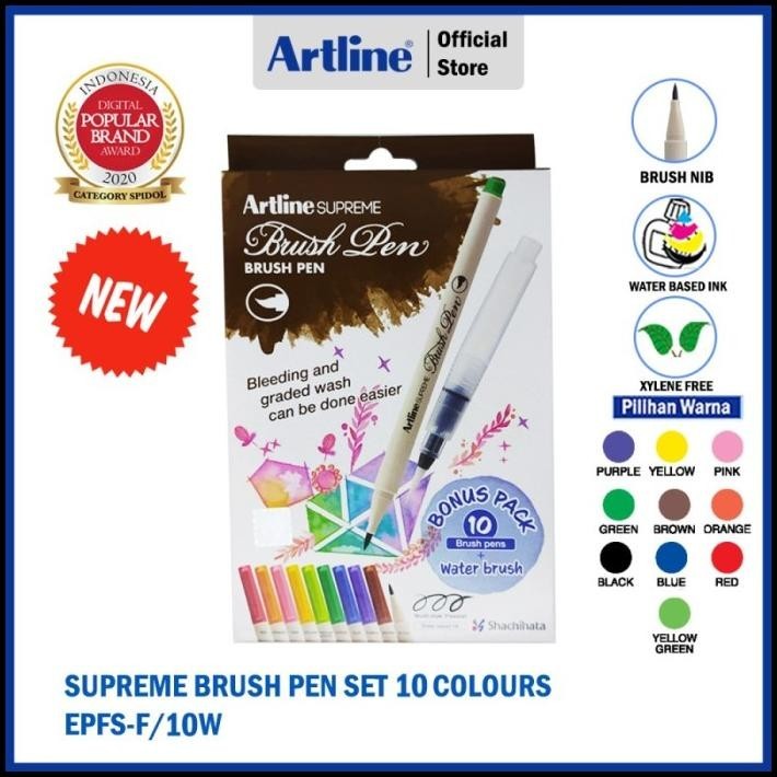 

SPIDOL ARTLINE SUPREME BRUSH PEN SET WATER BRUSH EPFS-F/BP10WB1