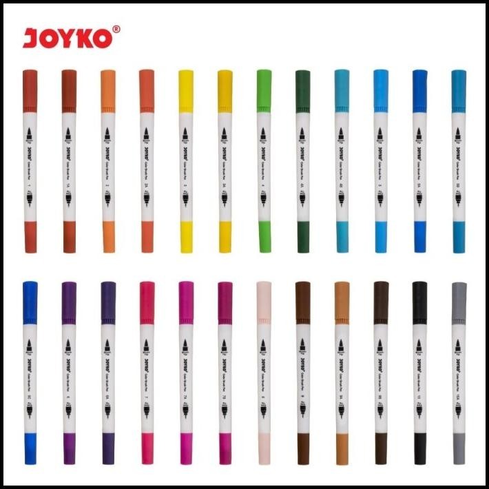 

JOYKO COLOR BRUSH PEN DOUBLE TIP SET (24-WARNA) CLP-07 FREE BUBLE WARP