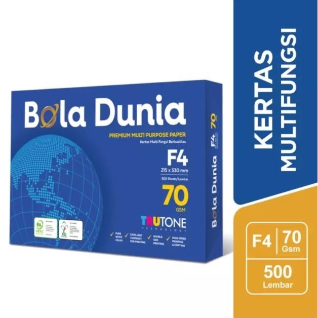 

[Grab/Gojek] Kertas Folio F4 70 / 80 Gr Bola Dunia