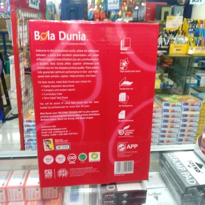 

Kertas Hvs A4 80 Gram Bola Dunia Office Paper Print