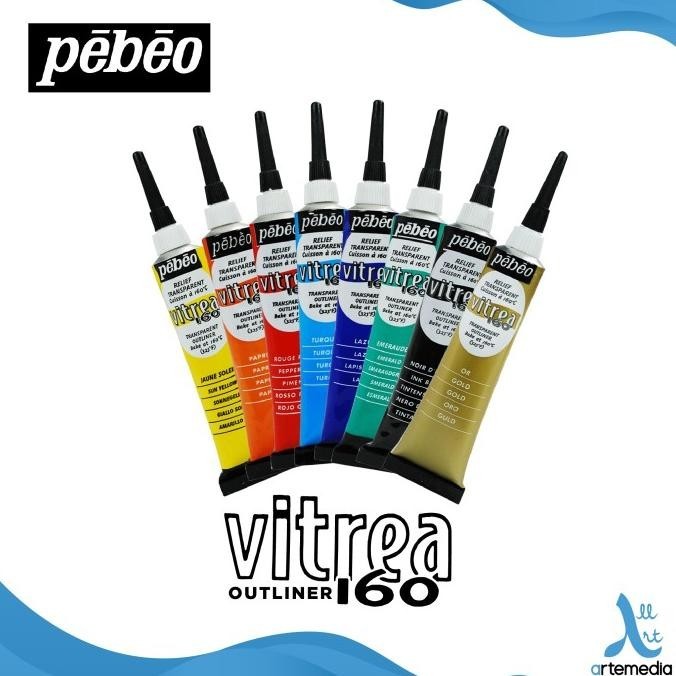 

Pebeo Vitrea 160 Relief Glass Paint Outliner Decorative Color Cat DIY