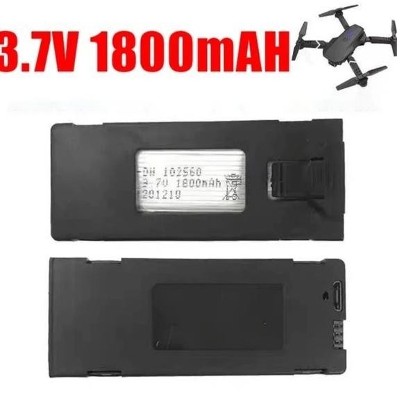 Spare Part Drone E88 Pro 2 Lipo 3.7V 1800Mah - Hitam Drone Drone E 88 Tokonisaya