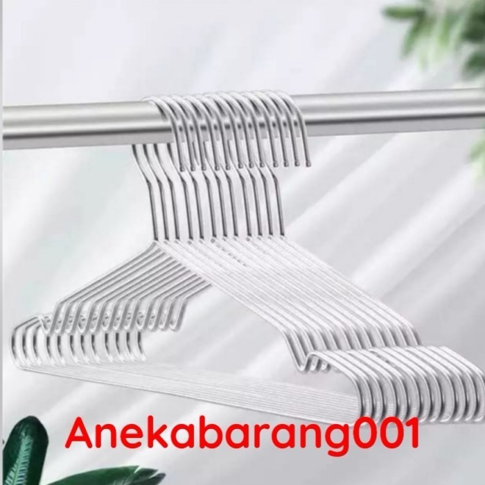 Hanger Baju Stainless Steel Gantungan Baju 42Cm Dan 45 Cm