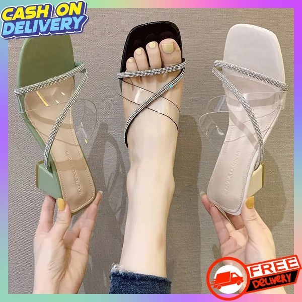 Heel Hak Kaca Kekinian Hak Tahu Shandal Hsk Jinjit Model Terbaru Heals Kerja Termurah Highheels Cewe