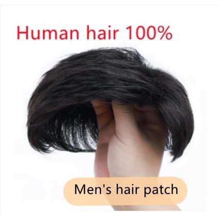 Wig Rambut Manusia Asli 100% Wig Penuh Pendek Pria Rambut Palsu Palsu untuk Pria