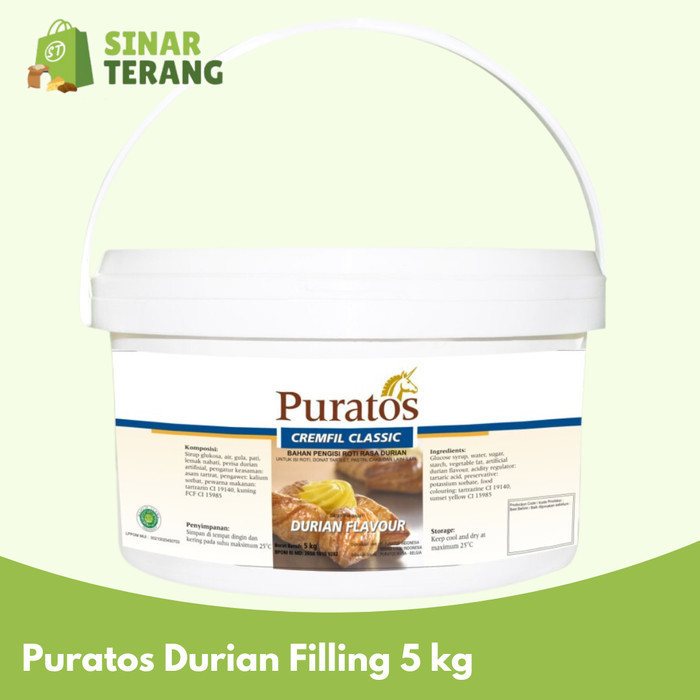 

Selai Durian Puratos Cremfill / Fillings / Topping 5 Kg