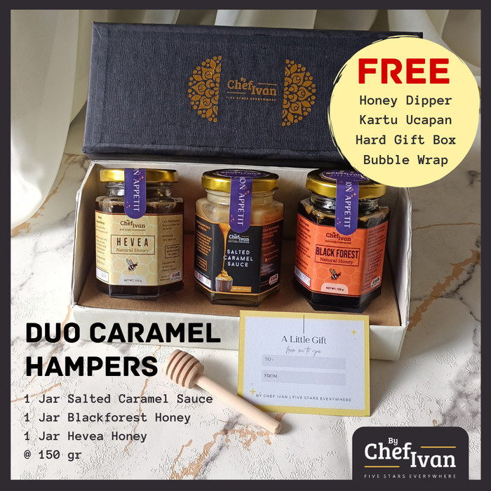 

Duo Honey Caramel Hampers Gift Set Parcel Sehat Madu Dan Selai Caramel