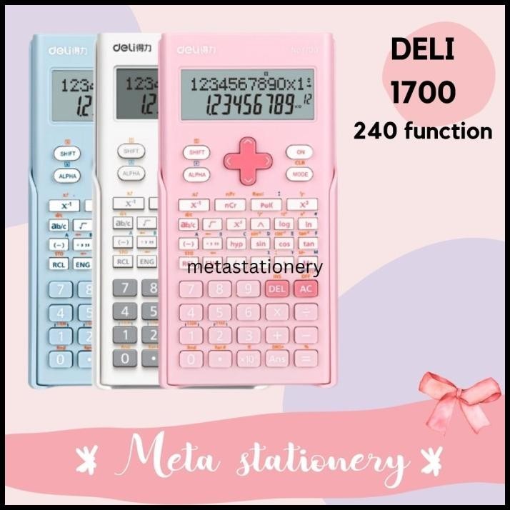 

GRATIS ONGKIR SCIENTIFIC CALCULATOR/ KALKULATOR ILMIAH 1700 DELI 12 DIGIT !!!