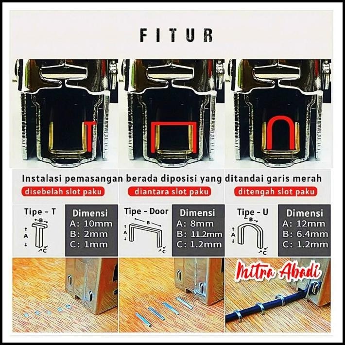 

BEST DEAL STAPLES / STAPLER GUN TACKER TEMBAK 3 IN 1 SERBAGUNA !!!