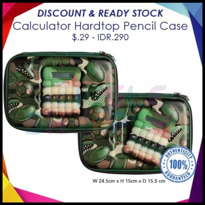 

HOT DEAL SMIGGLE HARD TOP PENCIL CASE CALCULATOR TEMOAT PENSIL ORIGINAL !!!