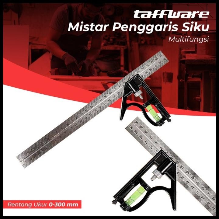 

HOT DEAL PENGGARIS BESI MISTAR PENGGARIS SIKU TUKANG MULTIFUNGSI BLACK