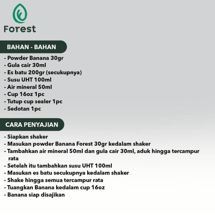 

BIG SALE BUBUK MINUMAN BANANA POWDER - FOREST BUBBLE DRINK !!!!!