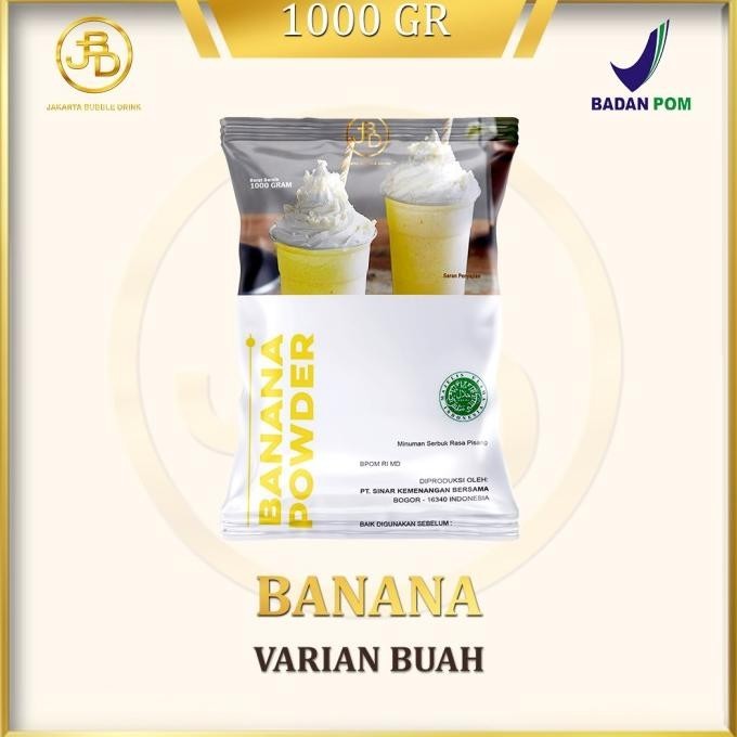 

READY STOCK BUBUK MINUMAN PREMIUM BANANA 1KG || JAKARTA BUBBLE DRINK !!!!!