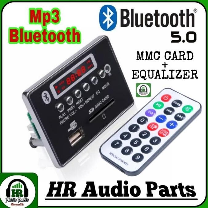 Kit Modul Stereo Mp3 Bluetooth USB Radio FM MMC CARD + Equalizer