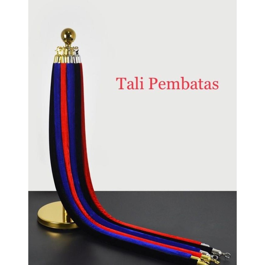 

Tali Tiang Antrian Bludru /Tali Pembatas Tiang Antrian Kualitas Premium