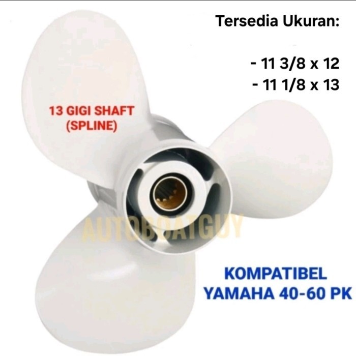 Propeller / Baling / Kipas Mesin Tempel Yamaha 40 50 - 60 Pk / Hp