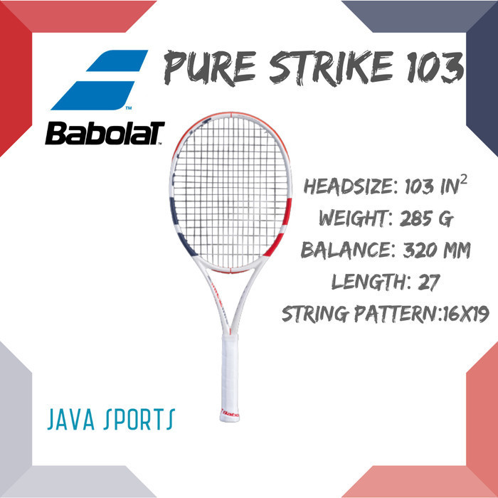 Raket Tenis Babolat Pure Strike 103 103 In 285G Original Tennis