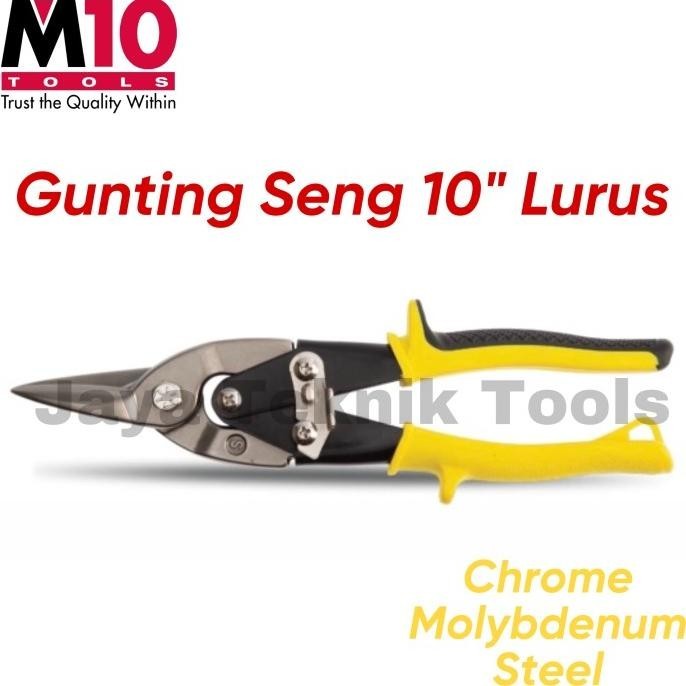 

Gunting Seng 10" Inch M10 Lurus Aviation Snip Karet Plastik Vinyl Kualitas Premium