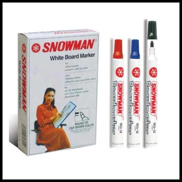 

HOT DEAL SPIDOL SNOWMAN WHITEBOARD MARKER BG-12 SATUAN !!!!!!!