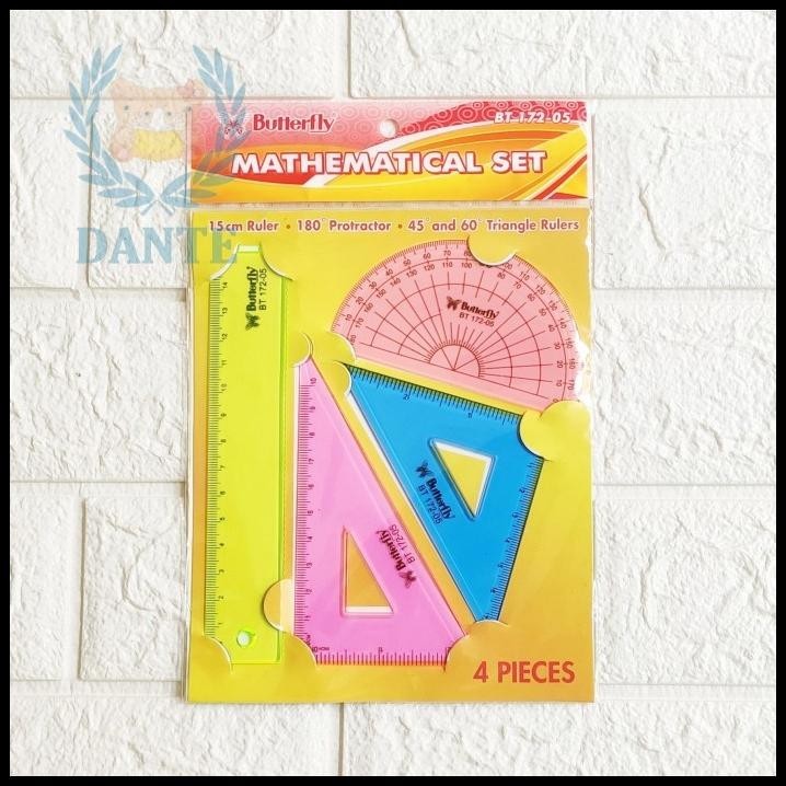 

BEST DEAL PENGGARIS BUTTERFLY BT 172-05 ( COLOUR RULER SET ) !