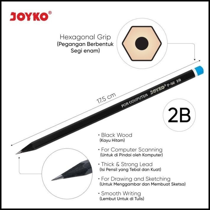 

TERBARU PENSIL 2B JOYKO P-92 PER LUSIN 12PCS