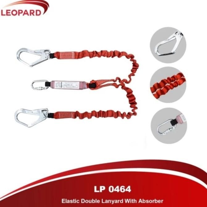 

Double Lanyard With Absorber Elastic Leopard Lp 0464 Original Kualitas Premium
