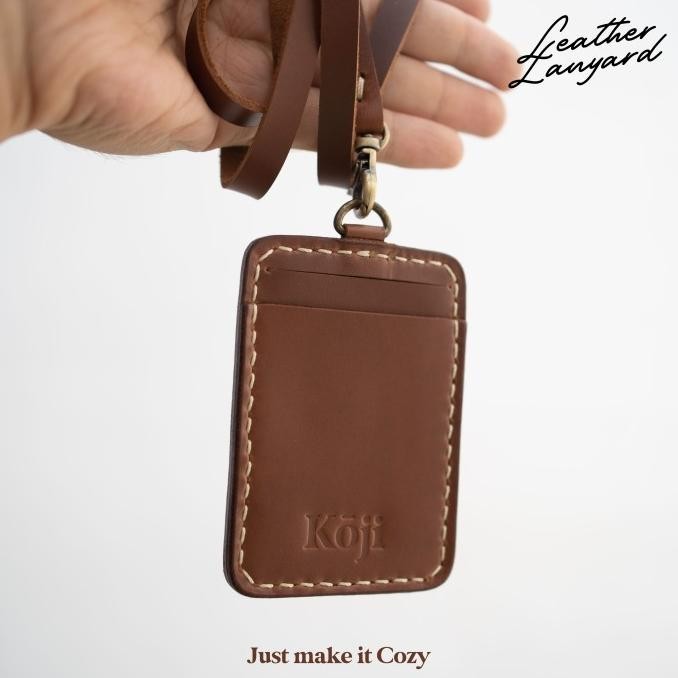 

Lanyard Kulit Minimalis - Tali Id Card (Leather Lanyard) Premium Murah Baru