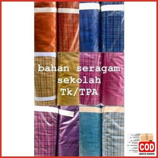 Hot Sale Kain Kotak-Kotak/Polos Seragaman Sekolah Tk,Dll Jaminan Quality