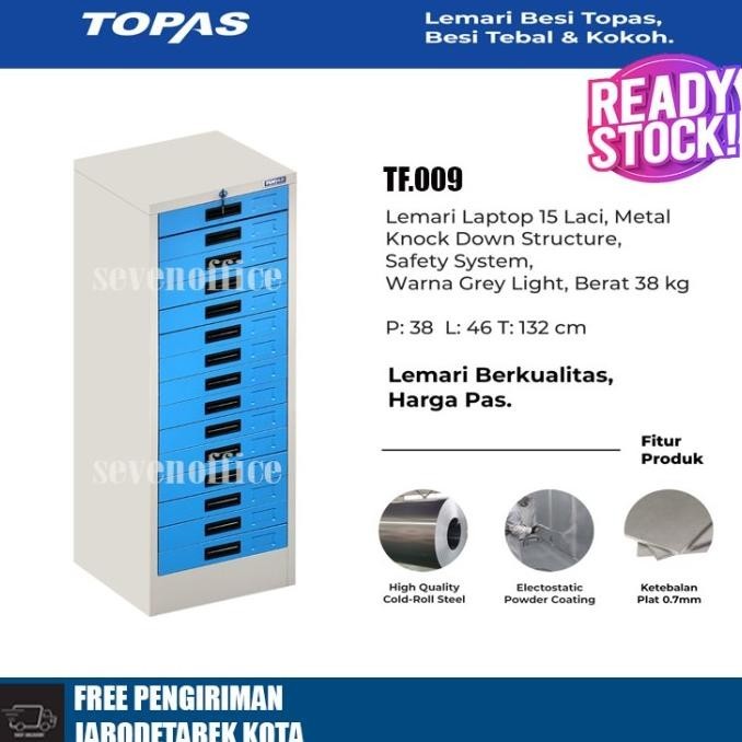 

Lemari Besi Topas Tf 009 / Loker Laptop 15 Laci / Tempat Laptop Kualitas Premium