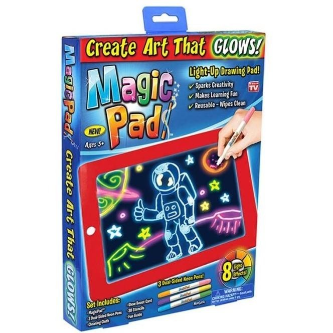 Edukasi Anak Buku Gambar Anak 3D Ada Lampu Led / Magic Drawing Pad Tesani