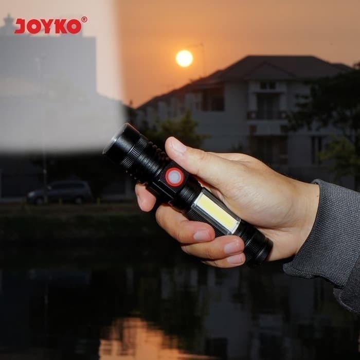 Rechargeable Senter Led Fl87 / Flashlight Led Isi Ulang Joyko Fl 87