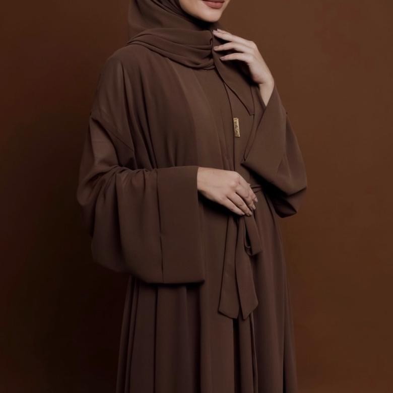 Gamis Abaya Remaja Tuey Outer Polos Hitam Gamis Abaya Remaja