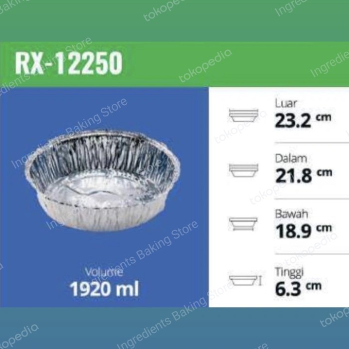 

Adlian Alumunium Foil Rx-12250 Foil Rx-12250 Tray Loyang/Pc