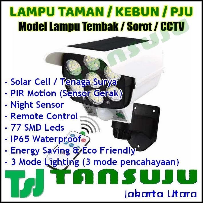 LAMPU TAMAN KEBUN PJU TENAGA SURYA MODEL LAMPU TEMBAK SOROT CCTV