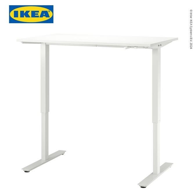 IKEA TROTTEN Meja Kerja / Belajar Adjustable Putih 120x70 cm