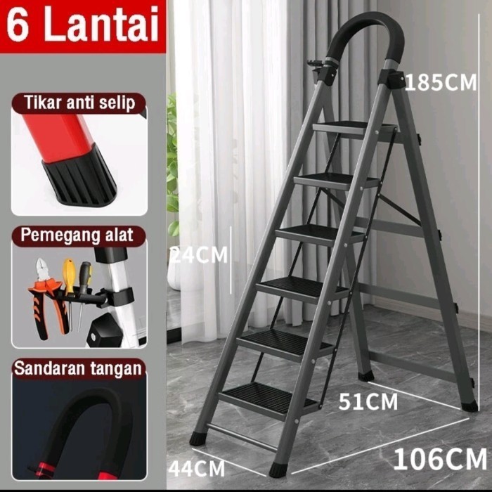 

Tangga Lipat Besi 6 Step Hitam Tangga Rumah Kokoh Berkualitas