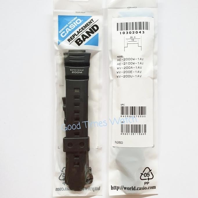 Strap Casio Ae-2000W Ae-2100W Wv-200 / Ae-2000 Ae-2100 Casio Original