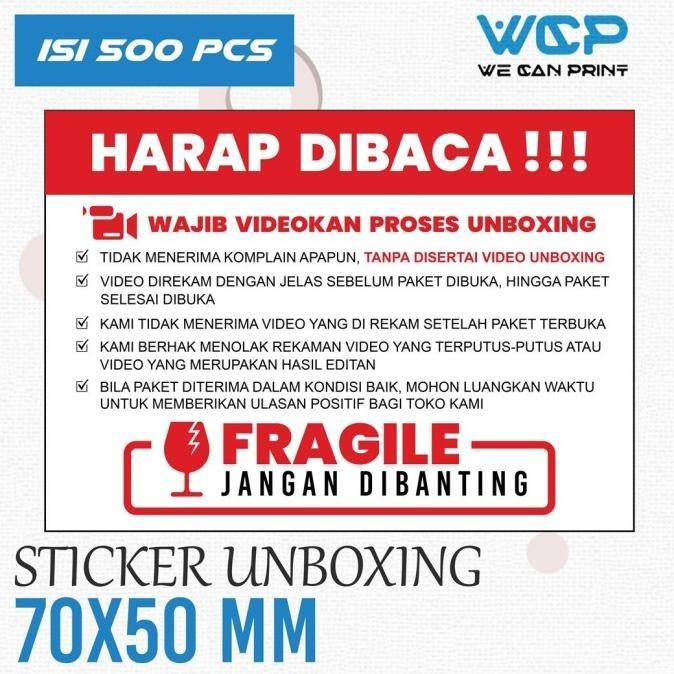 

Label Sticker Unboxing Paket Isi 500 Pcs Harga 1 Dus 48 Roll