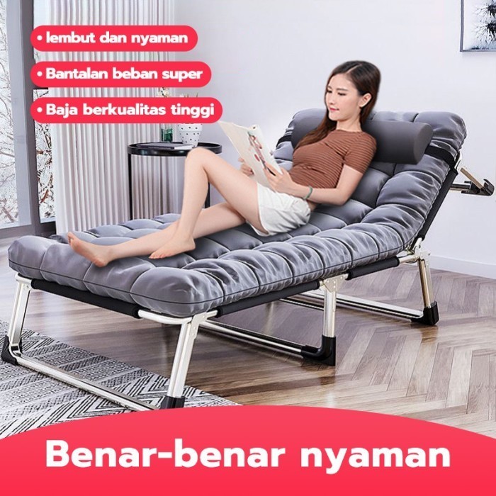 

Folding Bed Kursi Malas Kursi Sofa Santai Kasur Premium Besar