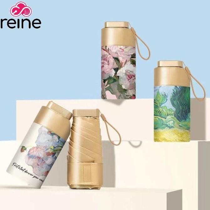 Reine Payung Emas Motif (Baru) / Payung Lipat UV Super Mini Emas