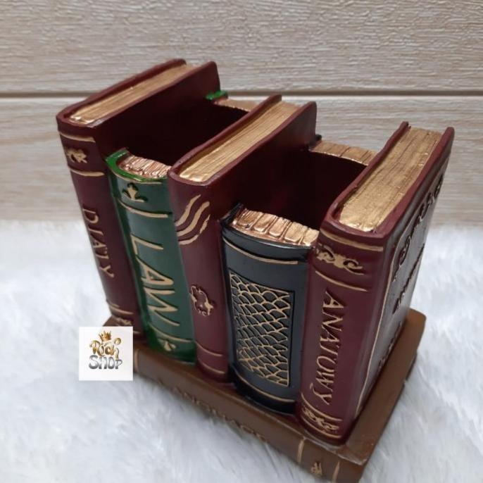 

Pajangan Dekorasi Meja Vintage Tempat Pensil Dummy Buku Hiasan Meja