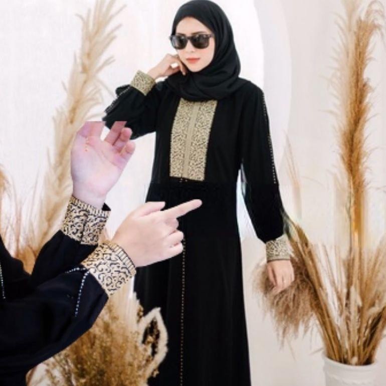 Gamis Abaya Remaja Hitam Dubai 255 Arab Tuey Dress Renda Gamis Abaya Remaja