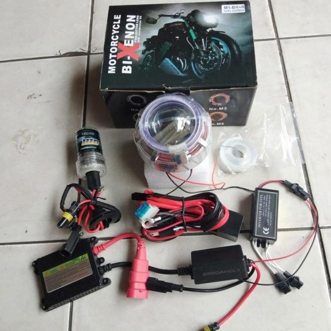 Lampu Projector Motor Hid Projie Bulat Bi-Xenon Motor