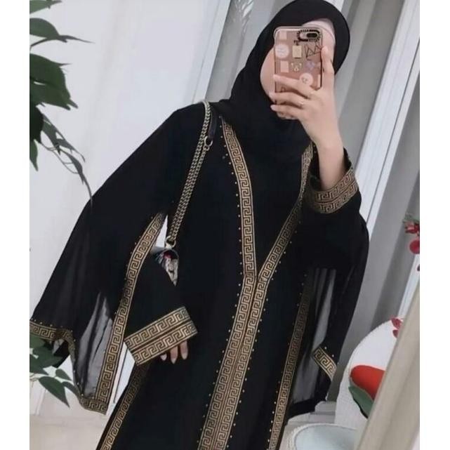 Gamis Abaya Remaja Dubai Sepasang Couple Busana Muslimah Maxi Dress Baju Murah Real Pic Gamis Abaya 