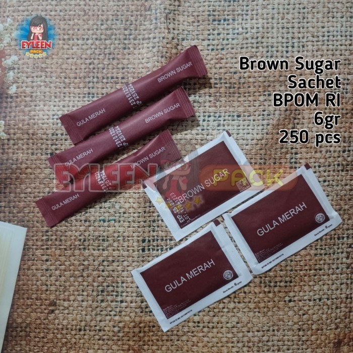 

Brown Sugar Sachet / Gula Merah Sachet Isi 250 Pcs Gula Hotel Sachet