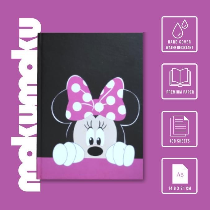 

Buku Catatan - Notebook Mickey Mouse - Uk. A5, 100 Lbr, Hard Cover Baktioktavianiseller