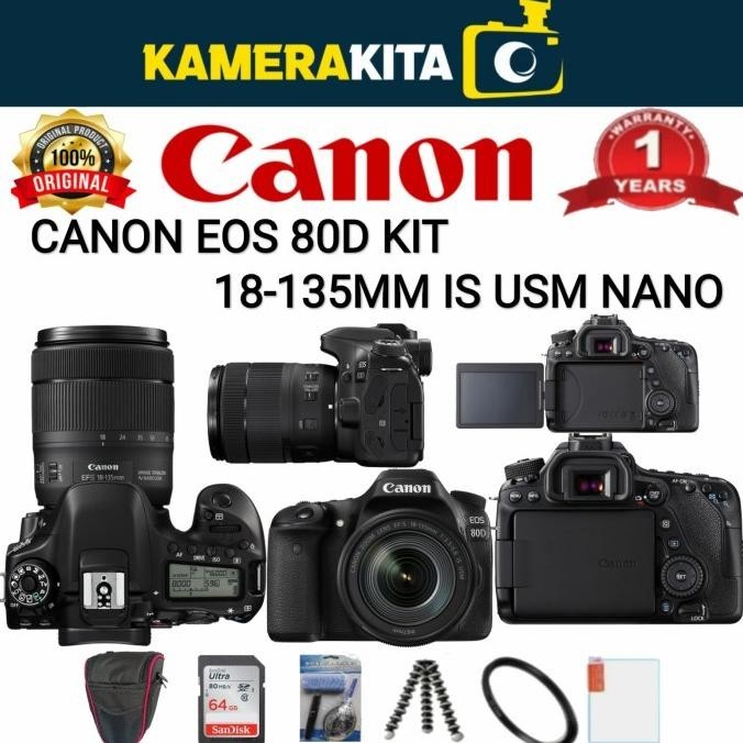 CANON EOS 80D KIT 18-135MM IS USM NANO / CANON EOS 80D KIT 18-135MM