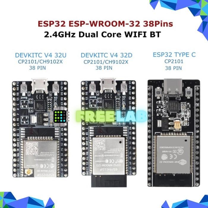 Esp32 Devkitc Esp32-Devkitc V4 Wroom 32D 32U Wrover 38 Pin Wifi Ble